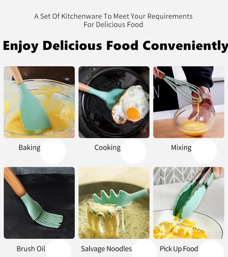 12-Piece Silicone Kitchen Utensil Set
