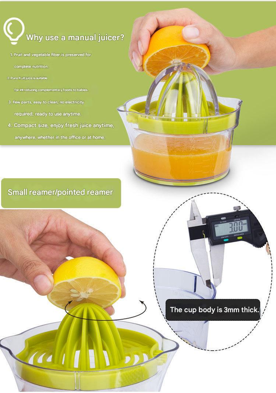 4-in-1 Manual Citrus Juicer with Grater and Egg Separator