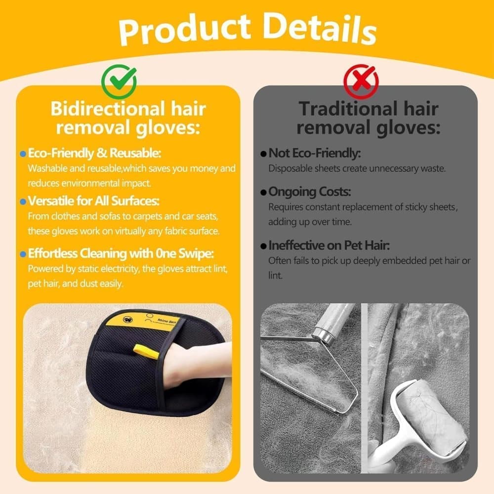 Double-Sided Reusable Static Pet Hair Remover