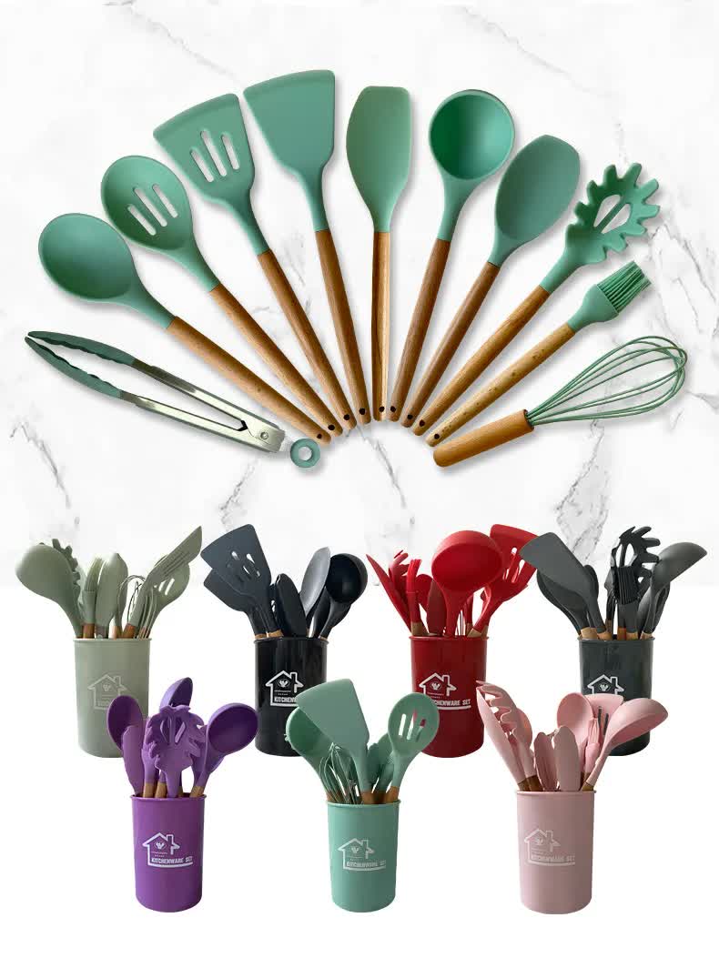 12-Piece Silicone Kitchen Utensil Set