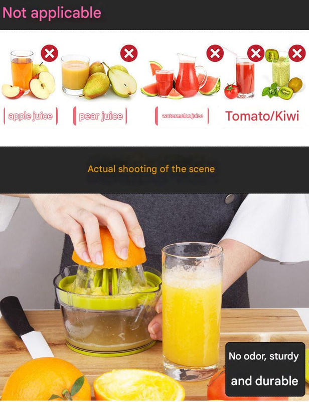 4-in-1 Manual Citrus Juicer with Grater and Egg Separator