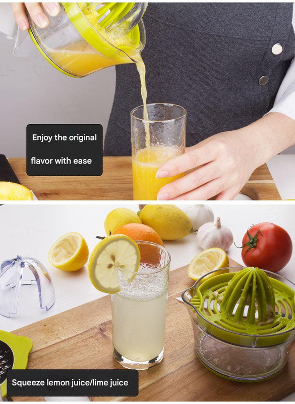 4-in-1 Manual Citrus Juicer with Grater and Egg Separator